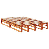 Bookcase Bed without Mattress Wax Brown 120x200cm Solid Wood Pine 3324504