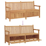 Garden Storage Bench Brown 180 x 60 x 90 cm Solid teak wood 42001961