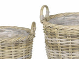 Planter Basket GENDT 3 pcs Natural Grey Kubu Rattan 42020955