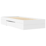 Bed Frame without Mattress White 75x190 cm Small Single Engineered Wood 3295527