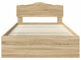 Bed Frame with Headboard Sonoma 90 x 190 cm Solid Pine Wood 3412954