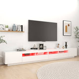 TV Cabinet with LED Lights White 300x35x40 cm 3081924
