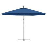 Cantilever Garden Parasol with LED Lights Azure Blue 350 cm 313785