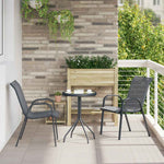 Stackable Garden Chairs 2 pcs Grey Textilene Fabric 318778