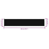 Patio Retractable Side Awning 117x600 cm Black 317946