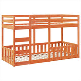 Bunk Bed Wax Brown 80x200 cm Solid Wood Pine 3308588