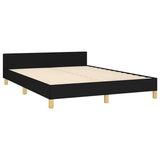 Bed Frame without Mattress Black 180x200cm Super King Fabric 349895