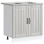 Kitchen Cabinet Lucca 2 pcs Light Grey 80 x 46 x 81.5 cm 3315017