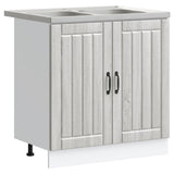 Kitchen Cabinet Lucca 2 pcs Light Grey 80 x 46 x 81.5 cm 3315017