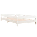 Stack Bed without Mattress White 80x200 cm Solid Wood Pine 820398