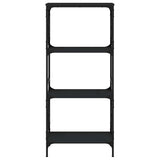 Bookcase 4-Tier Black 59x35x132 cm Engineered Wood 837617