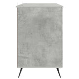 Desk with Door Concrete Grey 142.5 x 50 x 75 cm Engineered Wood 3414633