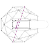 Children Climbing Dome Blue 6FT with Slide Steel 42010327