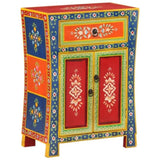Hand Painted Sideboard 54x30x74 cm Solid Wood Mango 352053
