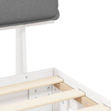 Bed Frame with Upholstered Headboard Light Grey 140 x 190 cm 877288