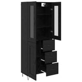 Highboard Black Oak 69.5 x 34 x 90 cm Engineered Wood 3402712