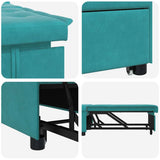 Sofa Bed Turquoise 194 x 67 x 82 cm Velvet 42008603