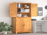 Storage Furniture Set with Shelf 2 pcs Natural 80 x35 x 185 cm 3328621