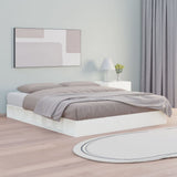 Bed Frame without Mattress White 140x200 cm Solid Wood 820677