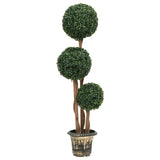 Artificial Boxwood Plant with Pot Ball Shaped Green 119 cm 336514