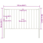 ZNTS Fence Panel with Posts Powder-coated Steel 1.7x1 m White 145216