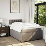 Box Spring Bed with Mattress Taupe 120x190 cm Fabric 3285845