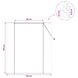 Roller Blind Grey 140 x 160 cm Bamboo 42039732