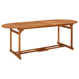 11 Piece Garden Dining Set 220x90x75 cm Solid Wood Acacia 3086977
