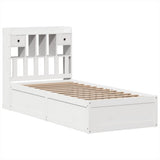 Bed Frame without Mattress White 90x200 cm Solid Wood Pine 3323504