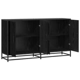 Sideboard Black Oak 134 x 35 x 76 cm Engineered Wood 3446628