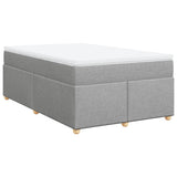Box Spring Bed with Mattress Light Grey 120x200 cm Fabric 3285366