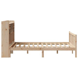 Bookcase Bed without Mattress 135x190 cm Double Solid Wood Pine 3321733