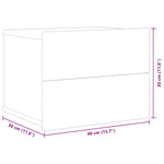 Bedside Cabinets 2 pcs Concrete Grey 40x30x30 cm Engineered Wood 801062