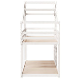 Bunk Bed without Mattress White 90x200 cm Solid Wood Pine 3281962