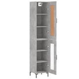 Highboard Concrete Grey 34,5x34x180 cm Engineered Wood 3200389