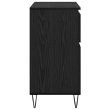 Sideboard Black Oak 60 x 35 x 70 cm Engineered Wood and Iron 881734
