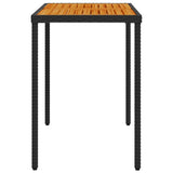 5 Piece Garden Dining Set with Cushions Black Poly Rattan 365085