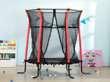 Kids Trampoline Mini Bouncer with Enclosure Safety Net For Ages 3-10 Years - Red T3398P348060