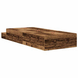 Storage Bed Frame with Drawer Old Wood 80 cm Engineered Wood 3335603