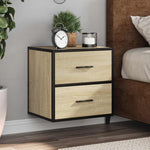 ZNTS Wall-mounted Bedside Cabinet Sonoma Oak 40x31x39.5 cm 848726