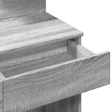 Dressing Table with LED Grey Sonoma 100x40x130 cm 848204
