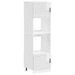 Oven Cabinets 2 pcs Porto Gloss White Engineered Wood 3315053