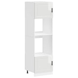 Oven Cabinets 2 pcs Porto Gloss White Engineered Wood 3315053