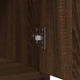 Sideboard with Drawers and Doors Brown Oak 73x31x90 cm 861856