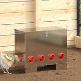 Chicken Feeder 2 pcs Silver 60.5 x 29 x 51 cm Galvanised Steel 879980