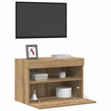 TV Wall Cabinet with LED 2 pcs Artisan oak 60 x 30 x 40 cm 862209