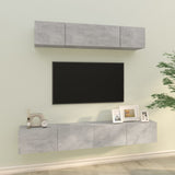 4 Piece TV Cabinet Set Concrete Grey Engineered Wood 3114529