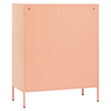 336175 Storage Cabinet Pink 80x35x101,5 cm Steel