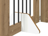 Dog Gate with Stands 6 pcs Artisan Oak 60 x 80 cm 892108