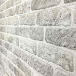 3D Wall Panels with Light Grey Brick Design 10 pcs EPS 147199